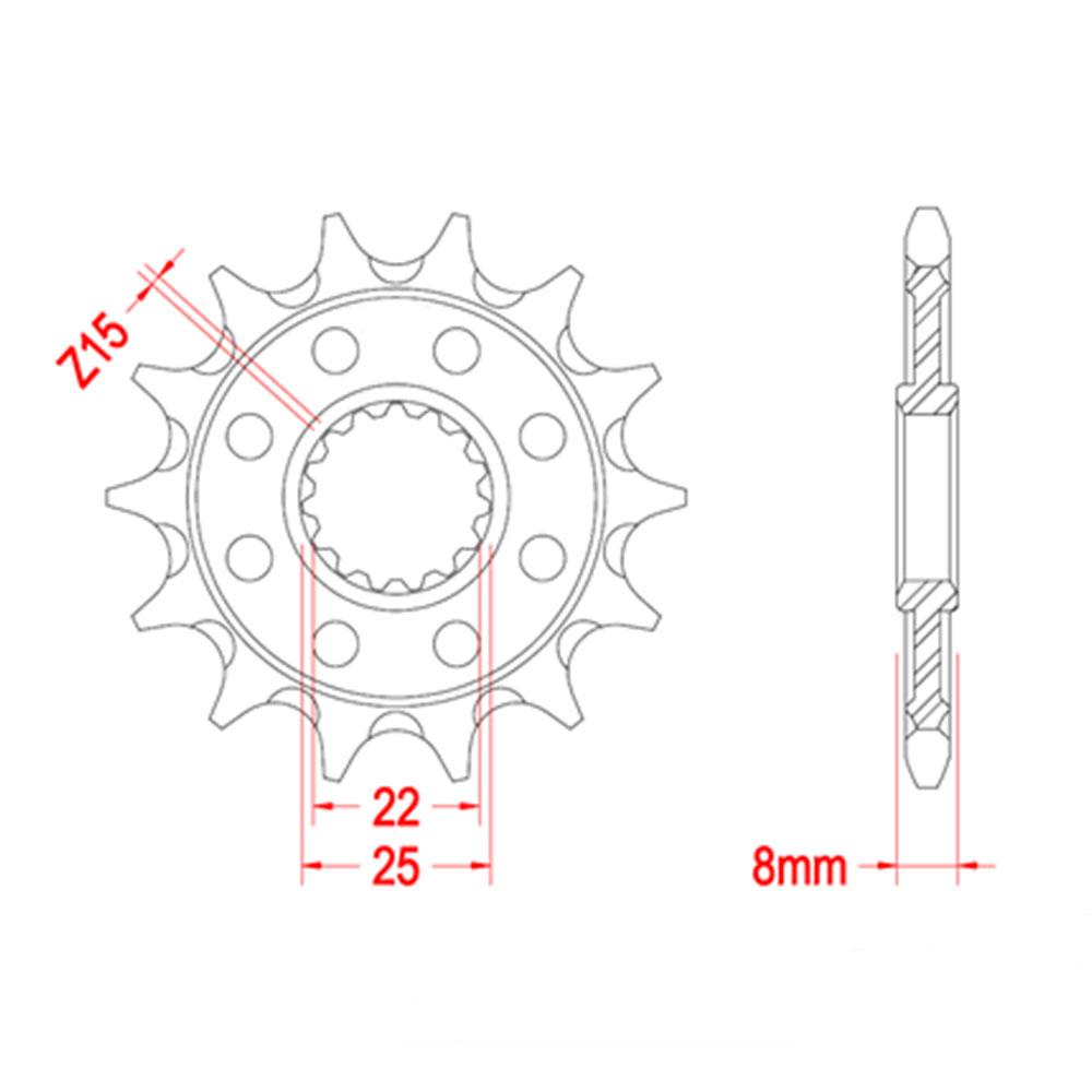 Front Sprocket - Steel 13T 520P D/D