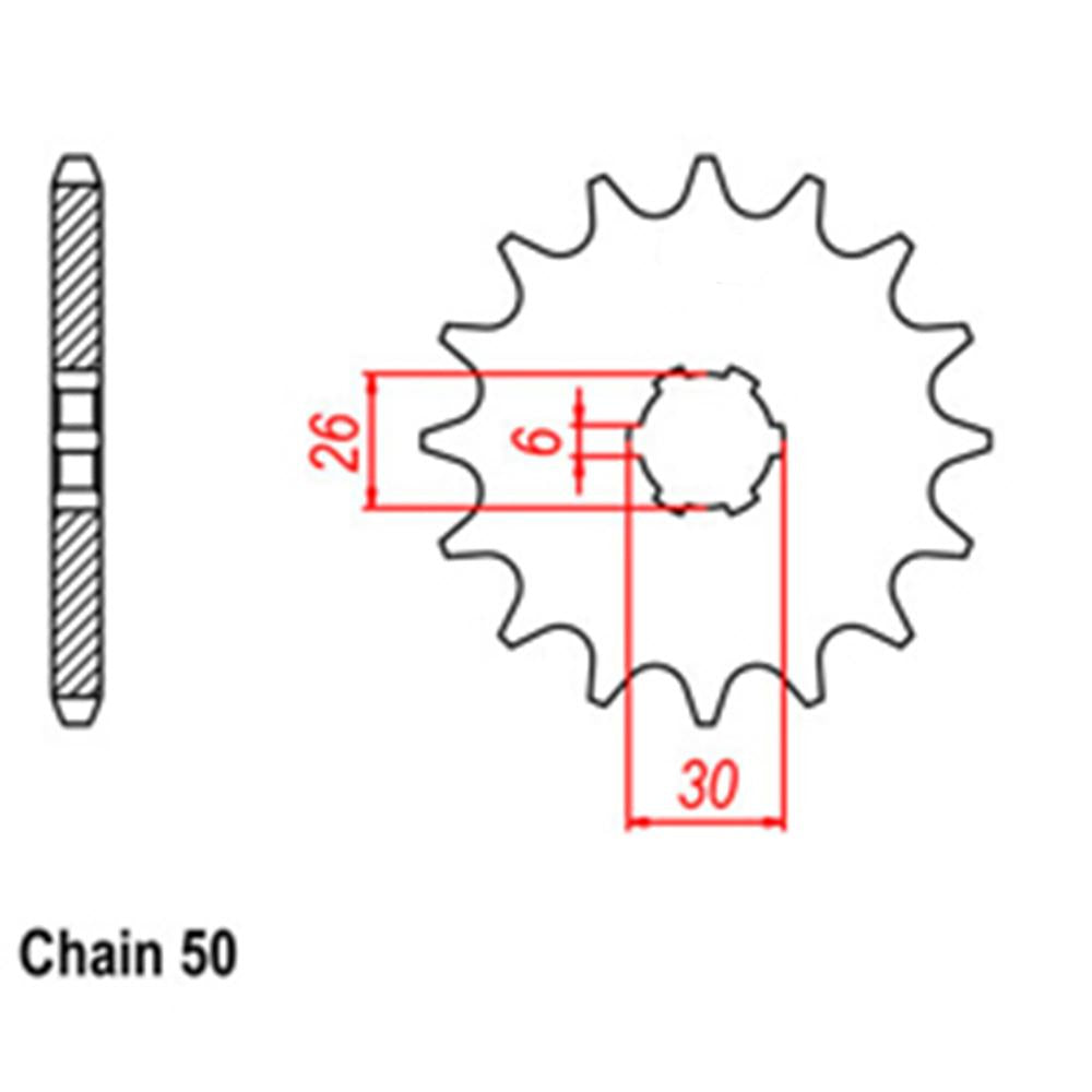 FRONT SPROCKET - STEEL 17T 530P