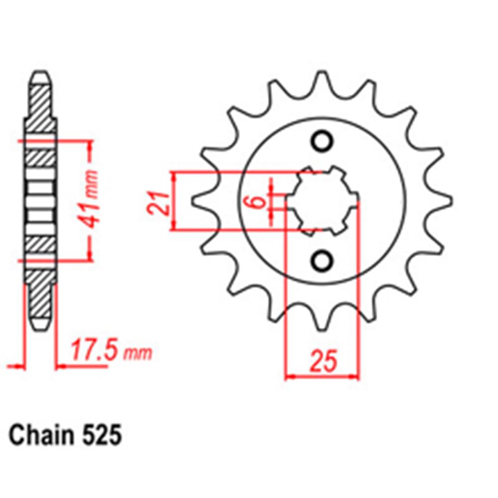 Z - FRONT SPROCKET - STEEL 15T 525P
