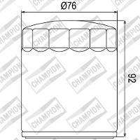 Champion Oil Filter Element - COF071C (Chrome)