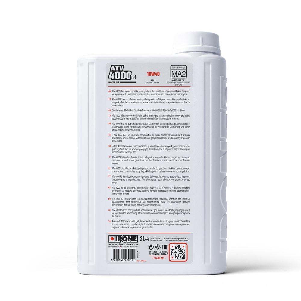 IPONE ATV 4000 RS 10W40 - 2 Litre