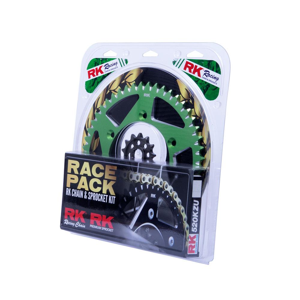 Pro Pack - RK Chain & Sprocket Kit Gold + Green 13/48 KX250F 06-23