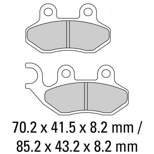 Ferodo Disc Pad Set - FDB2190 EF ECO Friction Non Sintered Compound