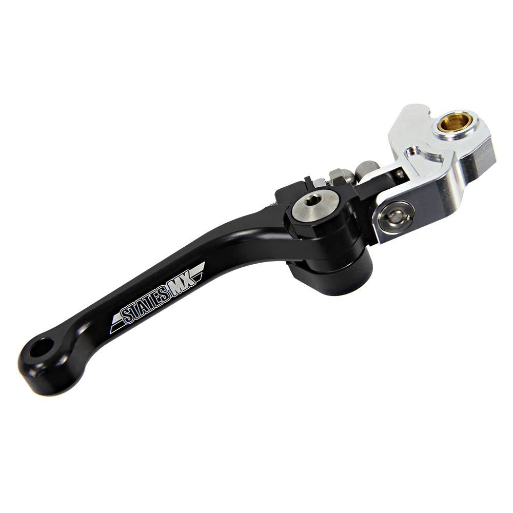 States MX Brake Lever - Fold/Flex - Yam/Suzuki/Kawasaki - Black