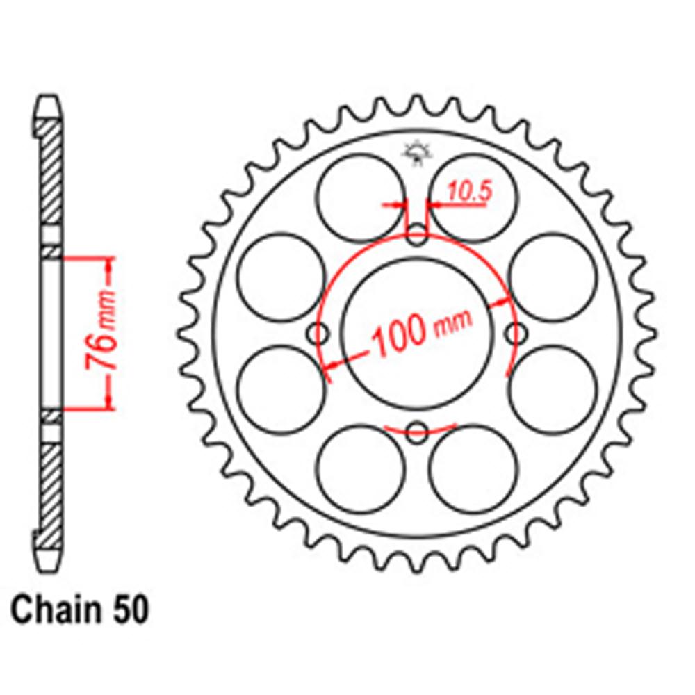 Z - REAR SPROCKET - STEEL 46T 530P