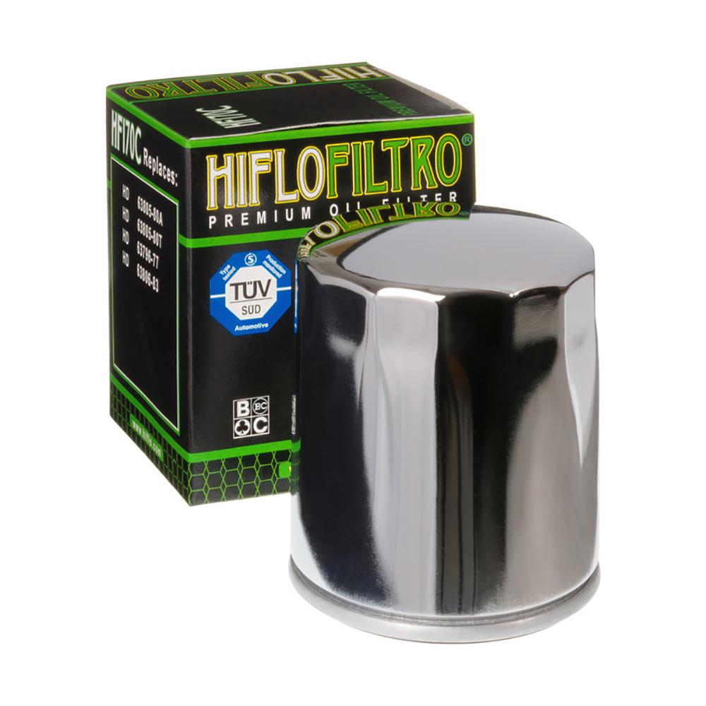 Hiflofiltro Oil Filter - HF170C Chrome