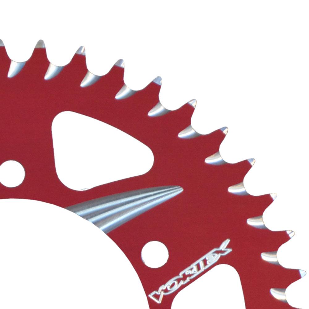 VORTEX ALLOY REAR SPROCKET 520-43T - HONDA - RED