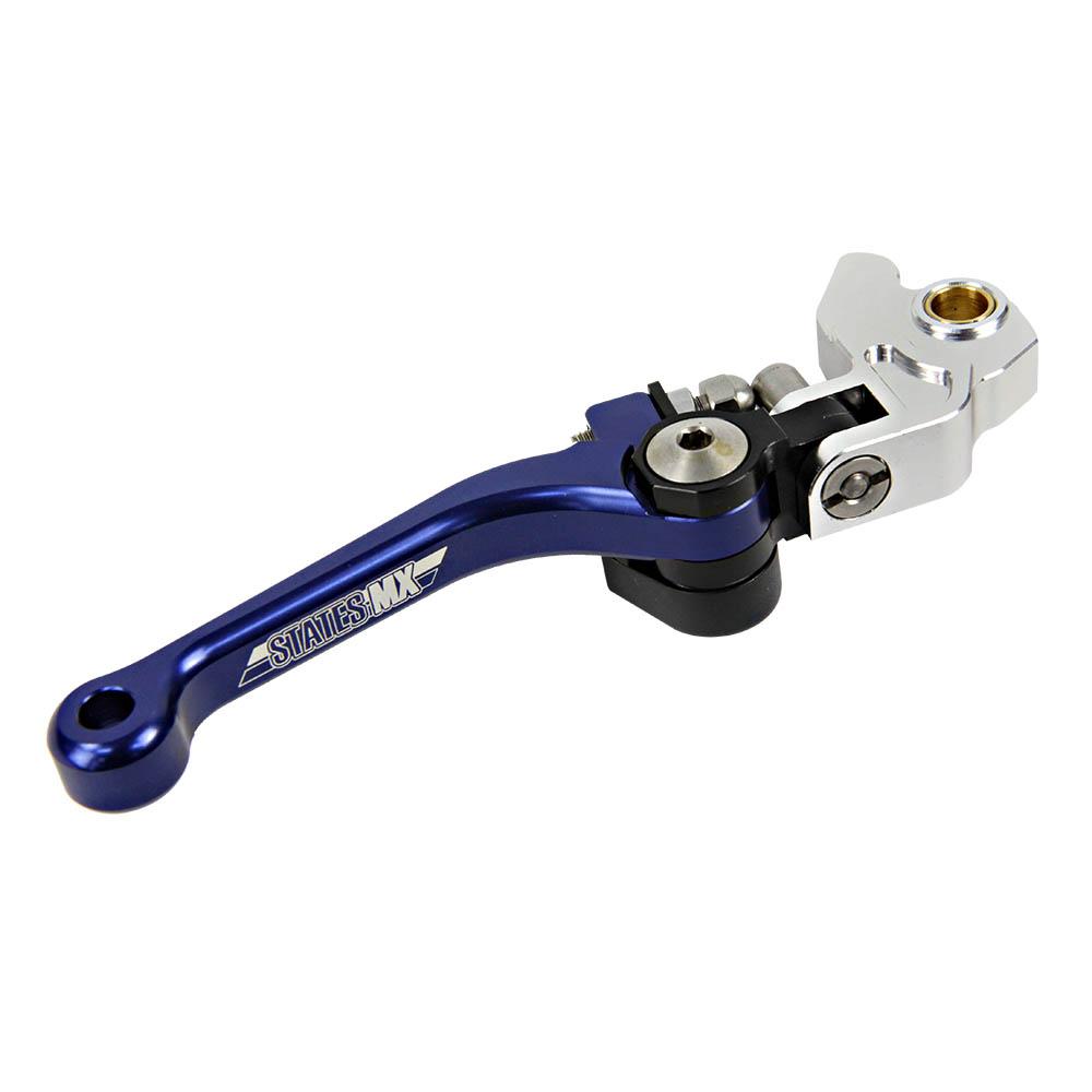 States MX Brake Lever - Fold/Flex - Yam/Suzuki/Kawasaki - Blue