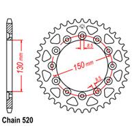 REAR SPROCKET - STEEL 47T 520P D/D