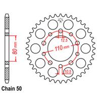 REAR SPROCKET - STEEL 42T 530P D/D