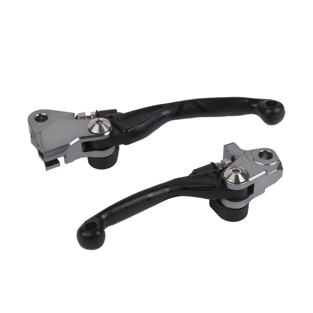 Polisport Folding Lever Set Kawasaki KX250F/450F 05-12 - Black