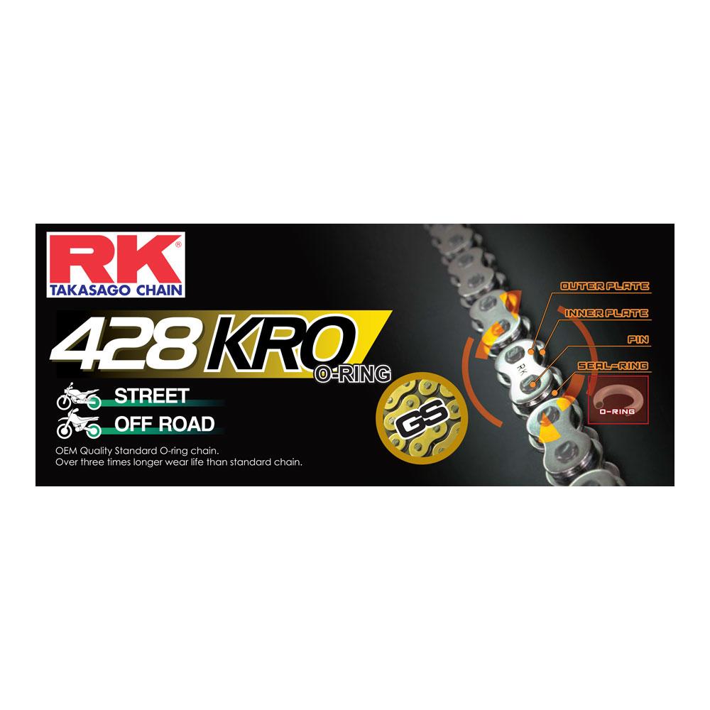 RK Chain 428KRO - 136 Link - Gold (O-Ring)