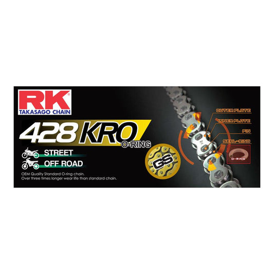 RK Chain 428KRO - 136 Link - Gold (O-Ring)