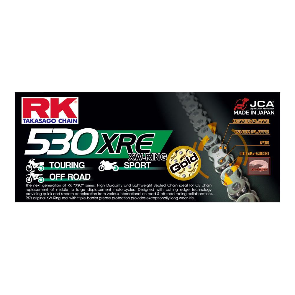 RK Chain GB530XRE - 120 Link - Gold
