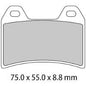 Ferodo Disc Pad Set - FDB2042 CPRO Ceramic Grip Pro Race Compound - Non Sintered