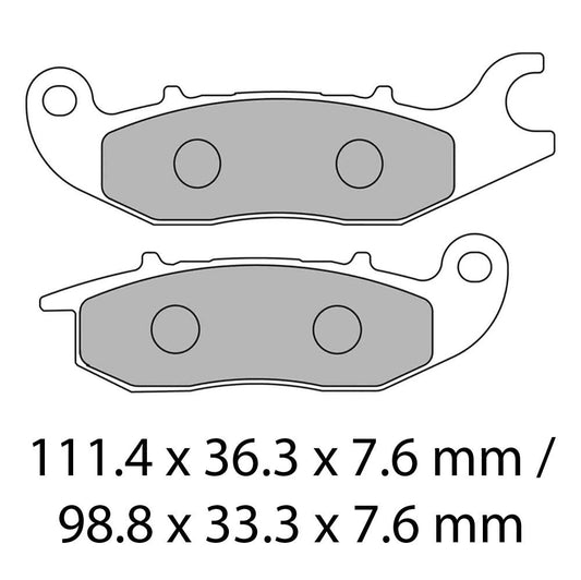 Ferodo Disc Pad Set - FDB2169 EF ECO Friction Non Sintered Compound