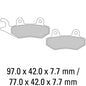Ferodo Disc Pad Set - FDB497 ST Sinter Grip Sintered Compound - Road