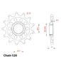 Front Sprocket - Steel 14T 520P Sherco - Z17