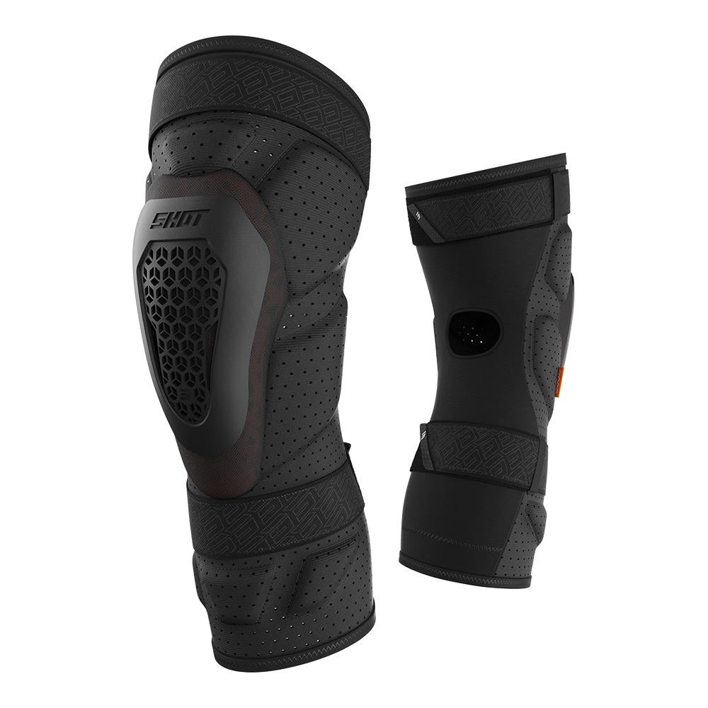 Shot Protector D30 Knee Guards Black/Neon Yellow
