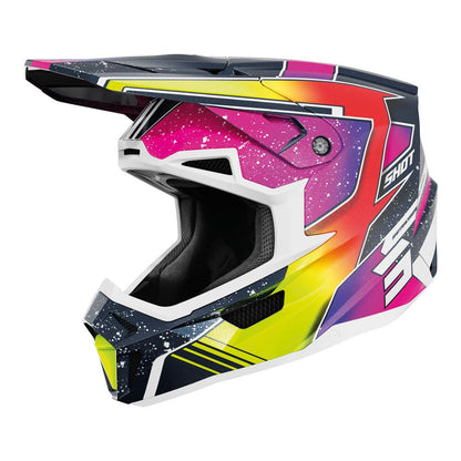 Shot Lite Racing Helmet Blue/Neon Yellow Pearly