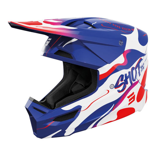 Shot Furious Kid Beast Helmet Blue/Red Glossy
