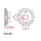 Front Sprocket - Steel 14T 428P
