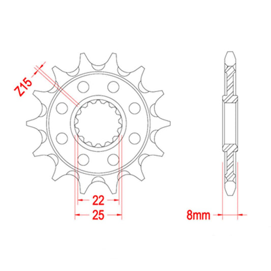 Front Sprocket - Steel 13T 520P D/D