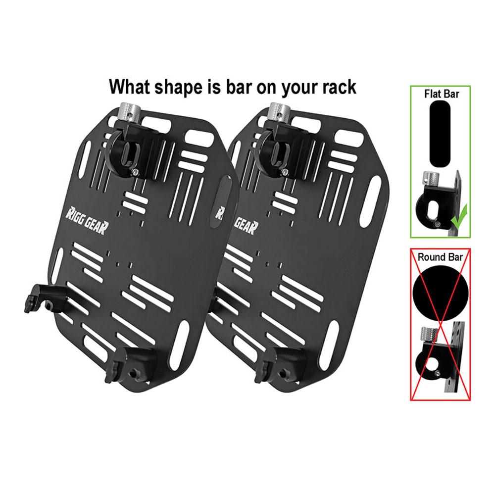 Nelson Rigg Rigg Gear Saddlebag Quick Release Plates (RG-QRP-FB) Flat Frame