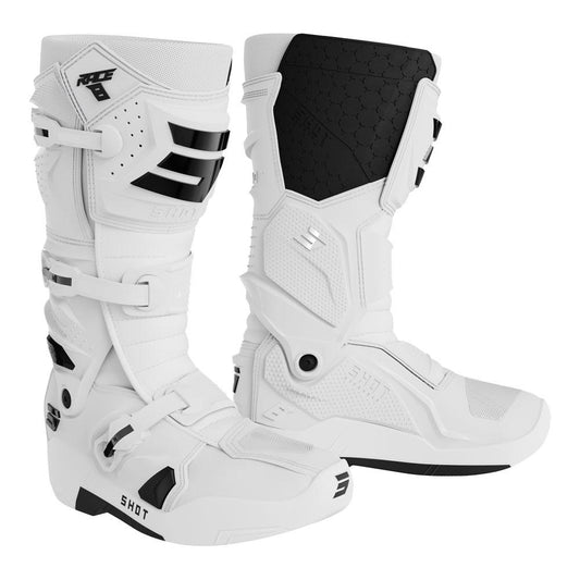 Shot Race 8 Boots White