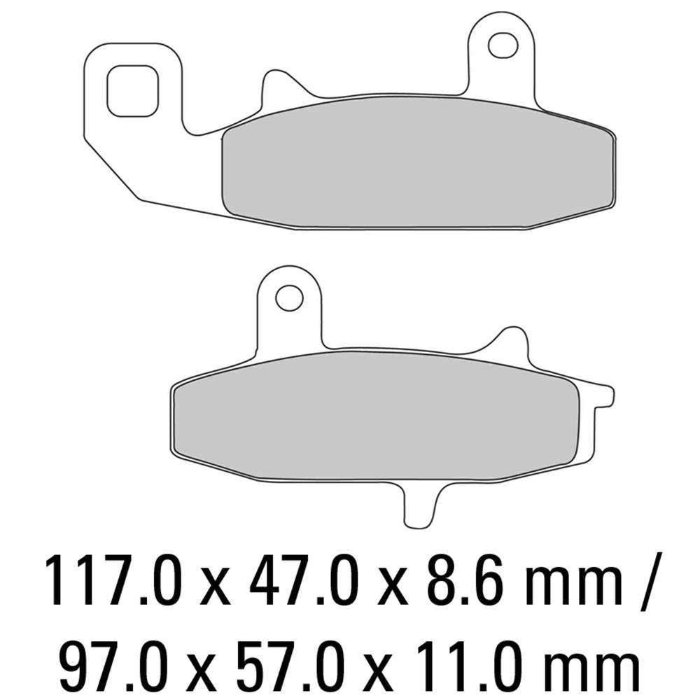 Ferodo Disc Pad Set - FDB606 P Platinum Non Sintered Compound