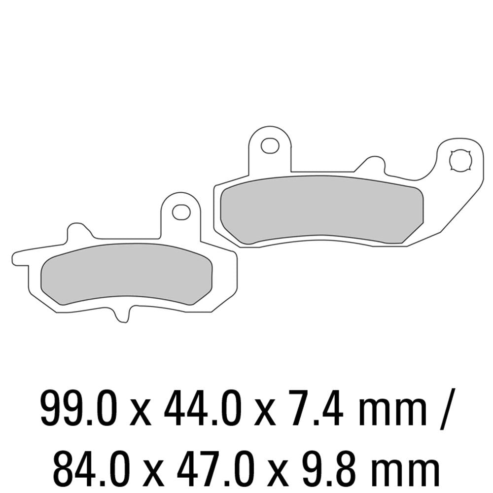 Ferodo Disc Pad Set - FDB607 P Platinum Non Sintered Compound