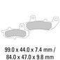 Ferodo Disc Pad Set - FDB607 P Platinum Non Sintered Compound