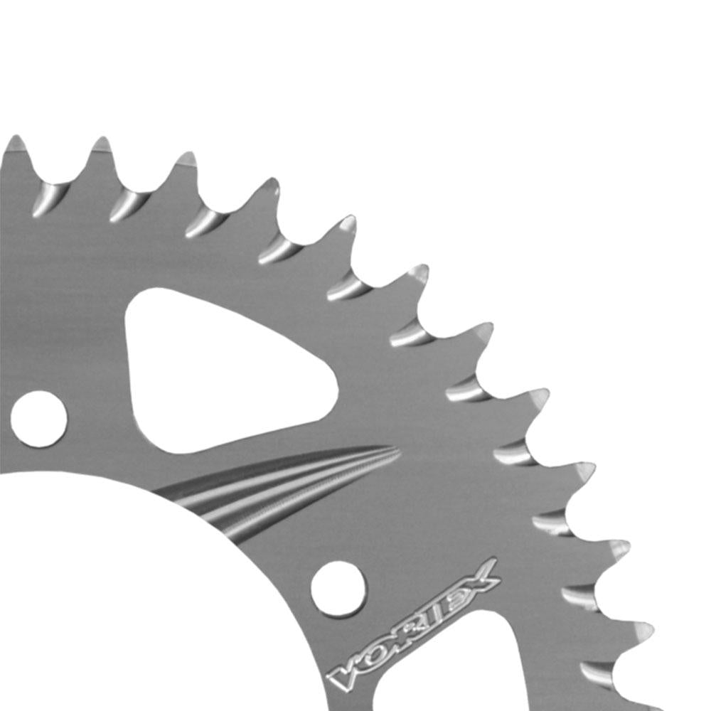 VORTEX S ALLOY REAR SPROCKET 520-48T ALLOY SILVER - KOSMAN