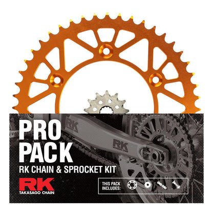 Pro Pack - RK Chain & Sprocket Kit Gold + Orange 13/48 KTM SX-F 06-25
