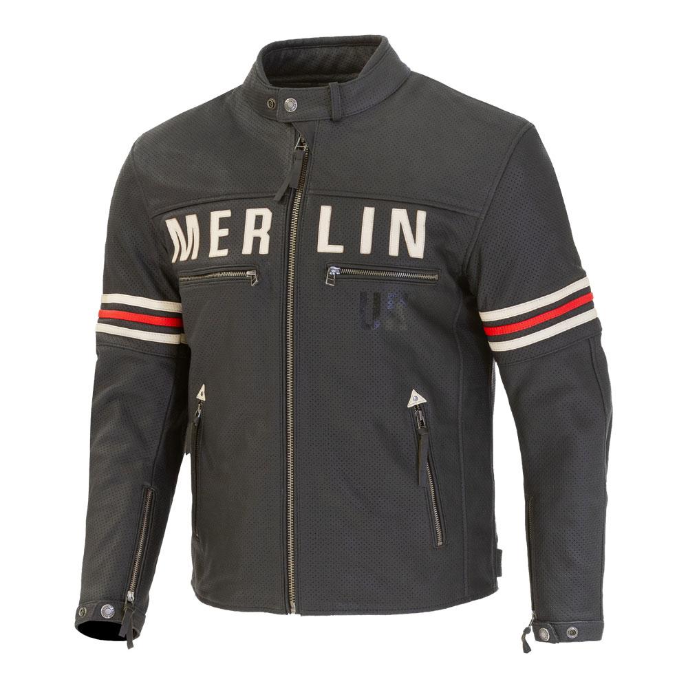 Merlin Revival D30 Perforated Leather Jacket Black/Vintage