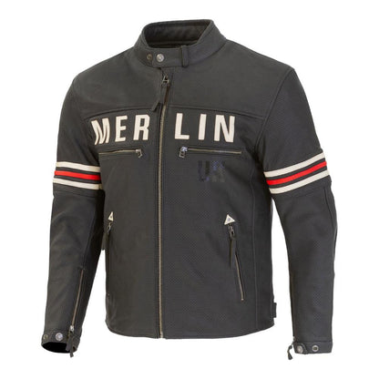 Merlin Revival D30 Perforated Leather Jacket Black/Vintage