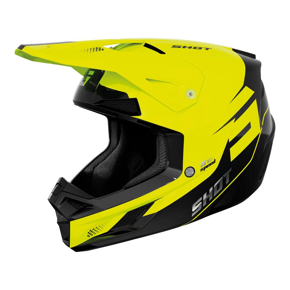 Shot Speed Kid S Helmet Neon Yellow Glossy