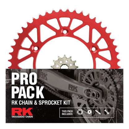 Pro Pack - RK Chain & Sprocket Kit Gold + Red 13/48 CRF250R 18-21
