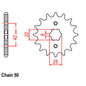 Front Sprocket Steel - 16T 530P