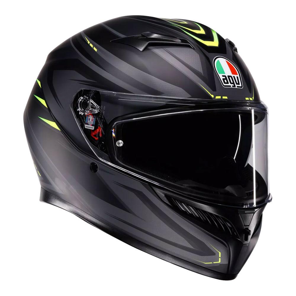 AGV K3 - Syth Matt Black/Yellow Fluro