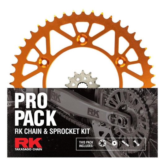 Pro Pack - RK Chain & Sprocket Kit Gold + Orange 14/50 KTM SX-F 07-25