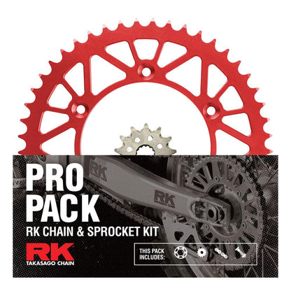 Pro Pack - RK Chain & Sprocket Kit Gold + Red 13/50 CRF450R 02-25 CRF250 22-25