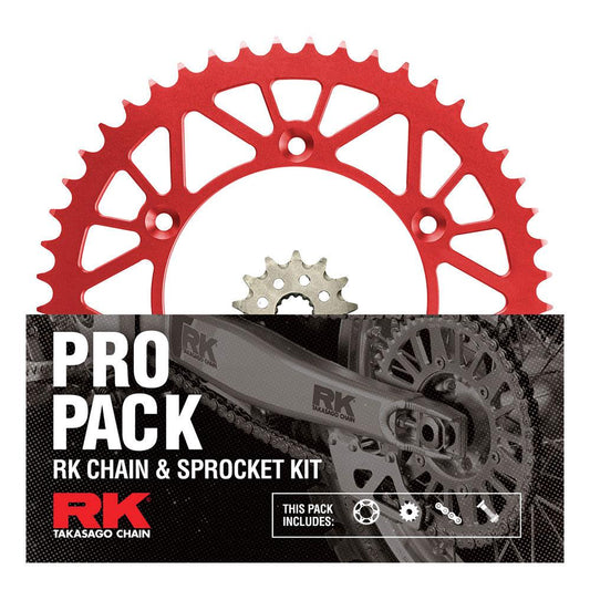 Pro Pack - RK Chain & Sprocket Kit Gold + Red 13/50 CRF450R 02-25 CRF250 22-25