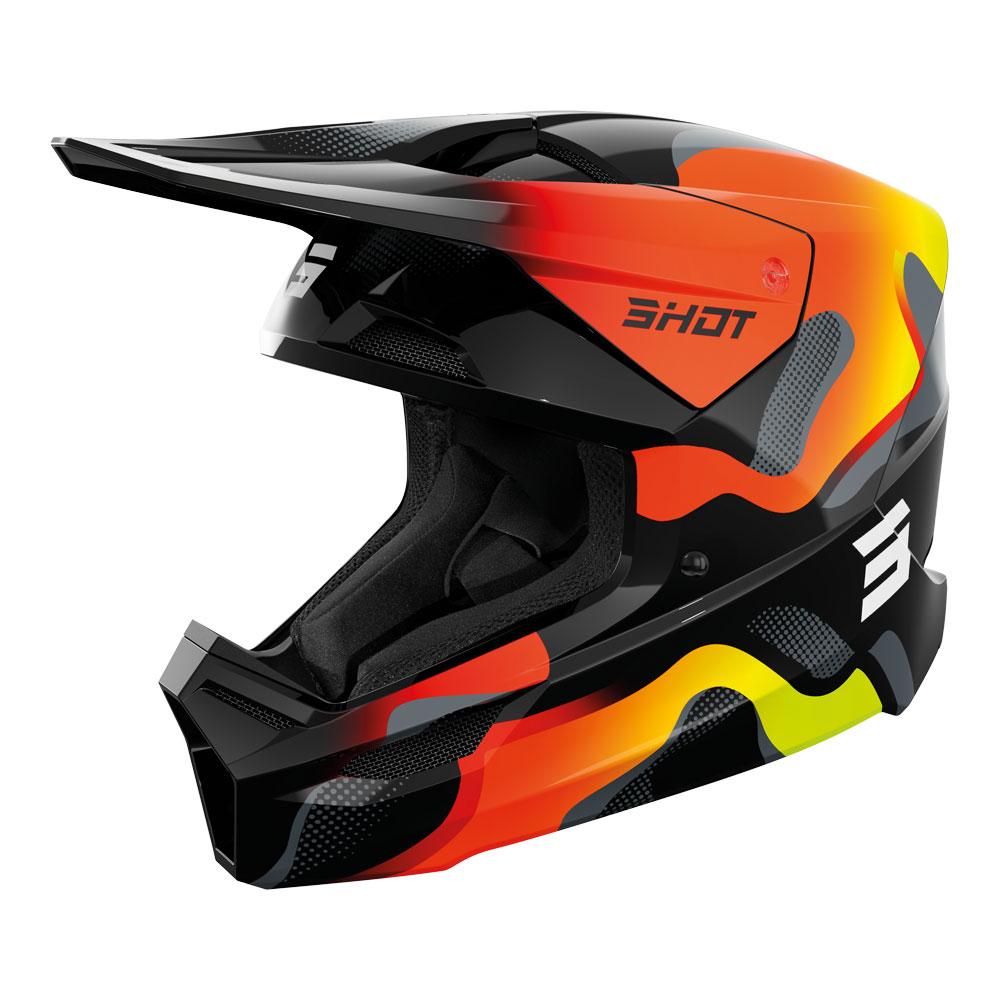 Shot Furious Zebra Helmet Neon Yellow