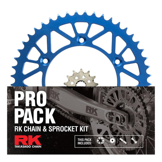 Pro Pack - RK Chain & Sprocket Kit Gold + Blue 13/50 YZ250F 01-25