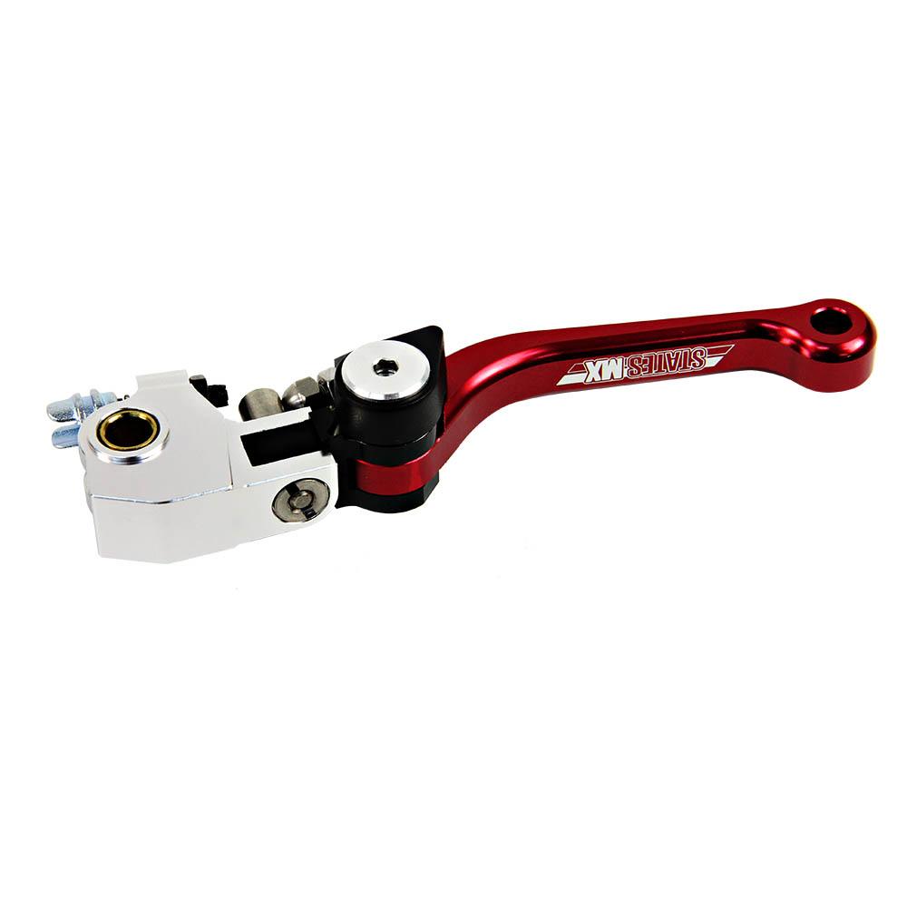 States MX Brake Lever - Fold/Flex - Honda - Red