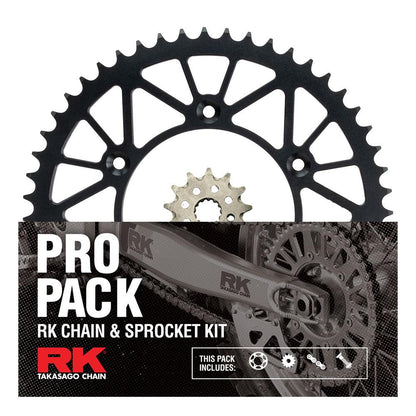 Pro Pack - RK Chain & Sprocket Kit Gold + Black 13/48 KX450F 06-25