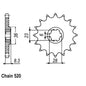 Front Sprocket - Steel 14T 520P