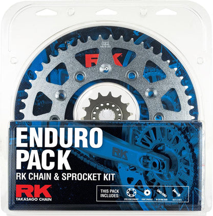 Enduro Pack - RK Chain & Sprocket Kit - Steel - 13/52 KTM / HUSQ