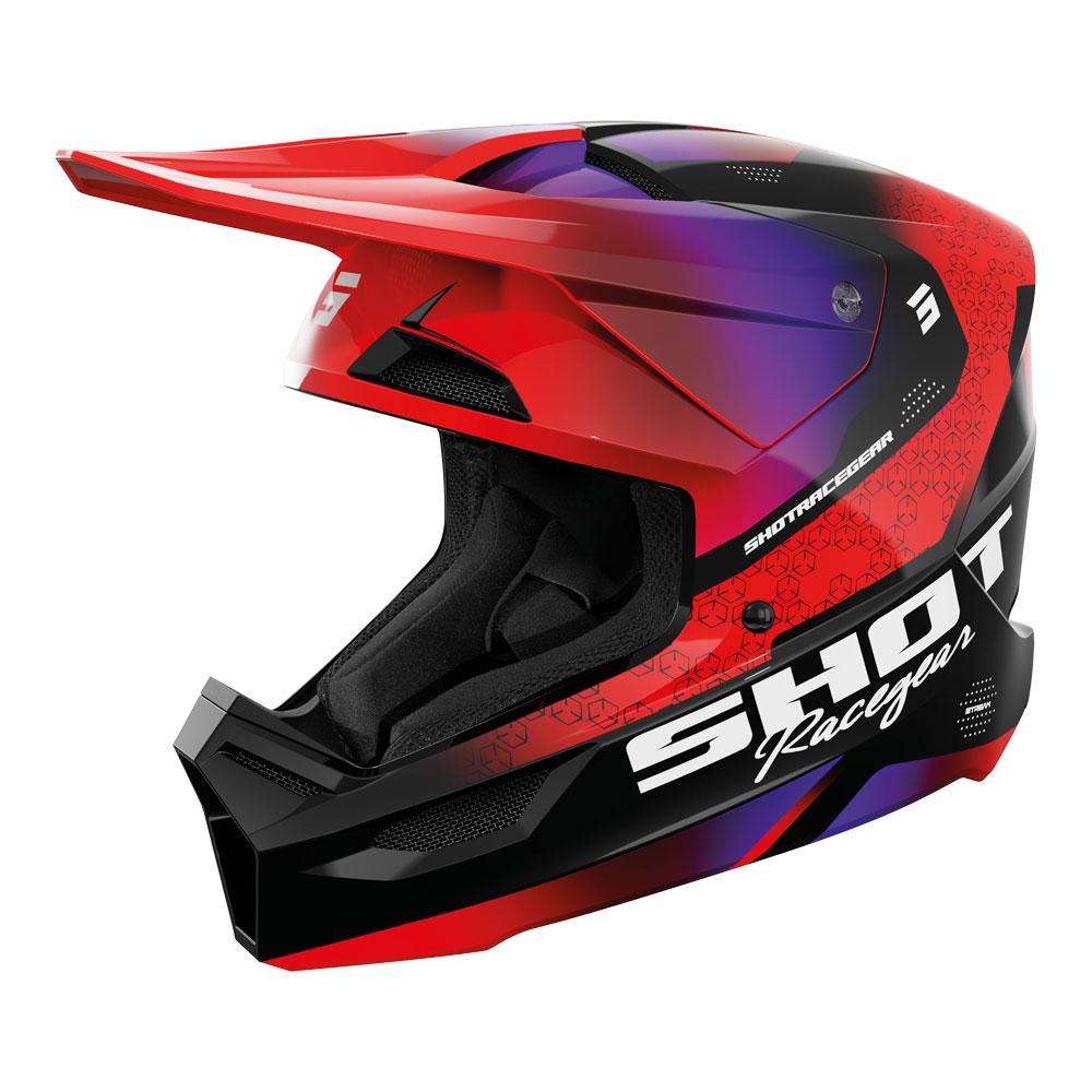 Shot Furious Kid Stream Helmet Red Glossy